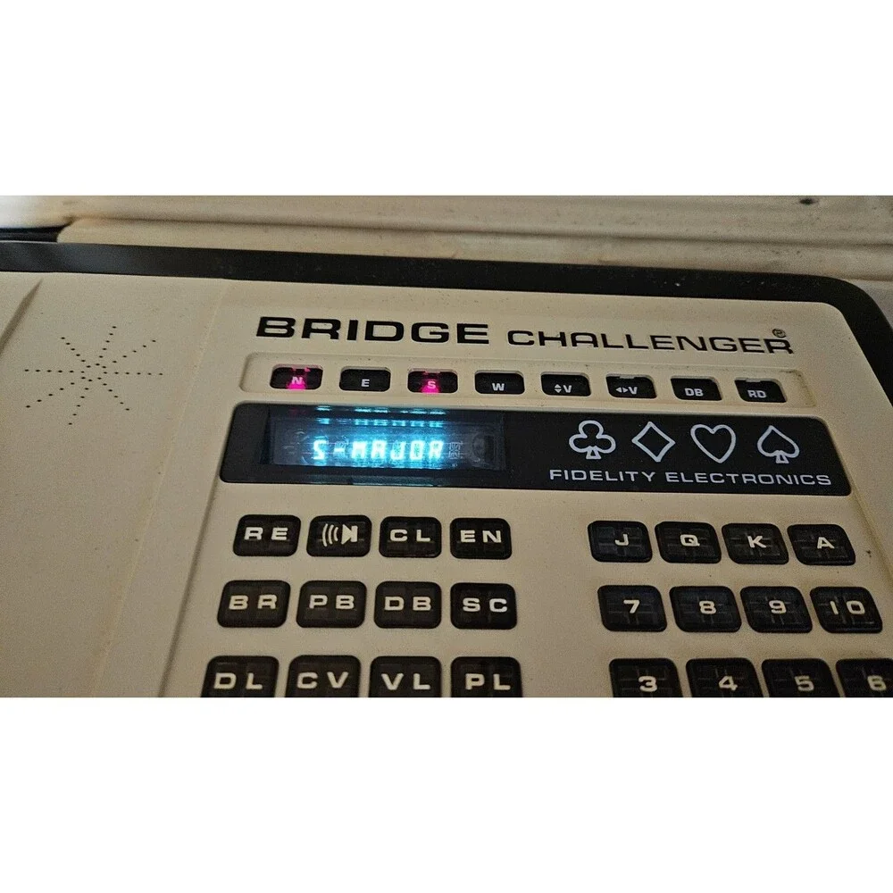 VTG 1981 Fidelity Bridge challenger electronic game RARE working Card Briefcase